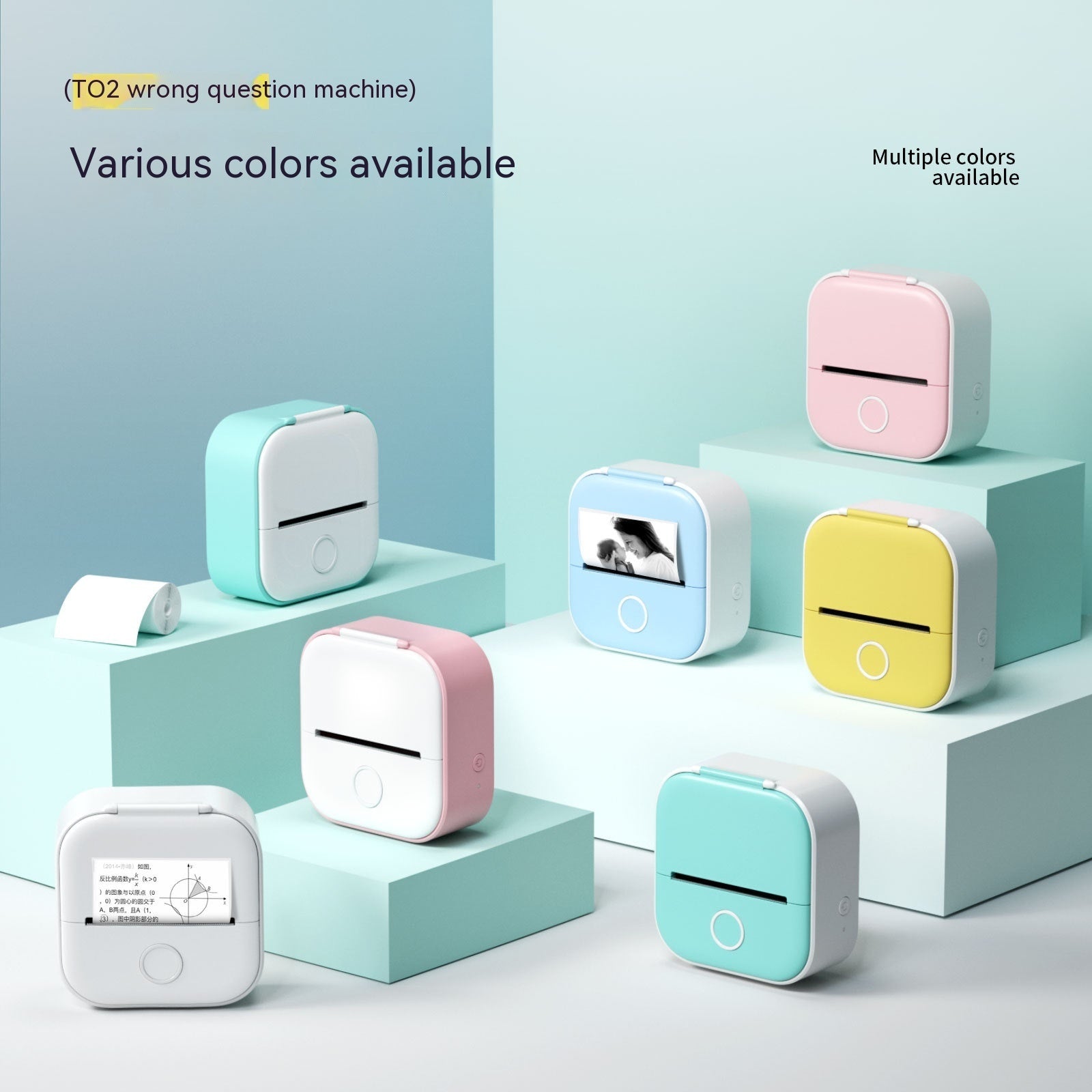 Portable Mini Thermal Label Printer Home Photo Printer Student Wrong Question Printer Bluetooth-compatible Mini Label Printer Price Tag Main image