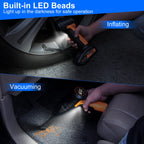 4-in-1 Cordless Car Vacuum & Tire Inflator – Portable Emergency Tool